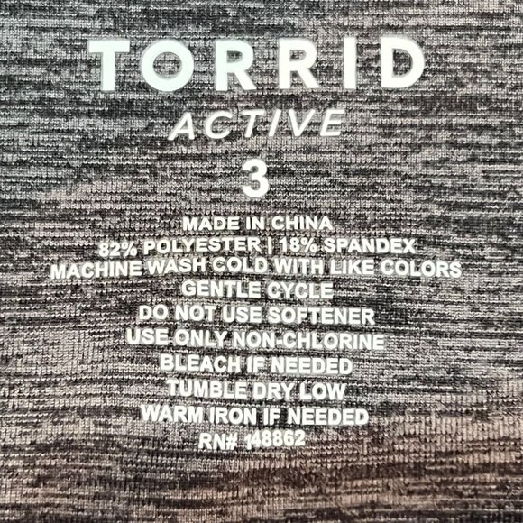NWT TORRID Active Sports Bra Sz 3X Gray Strappy - Picture 5 of 5